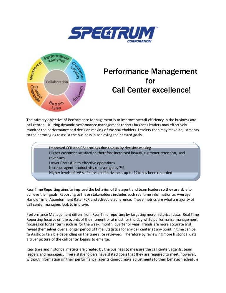 Effective Operations and Performance Management